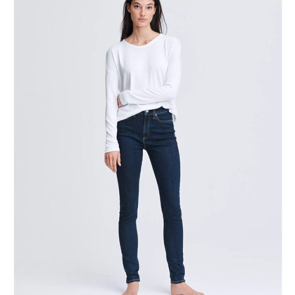 Rag & Bone Nina High Rise Skinny Jeans Dark Wash Women's Size 25